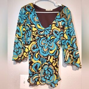 Cato Swirl Patterned Blouse